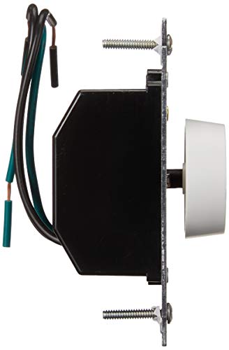 Leviton Trimatron Rotary Dimmer Switch for Dimmable LED, Halogen and Incandescent Bulbs, RNL06-10Z, White