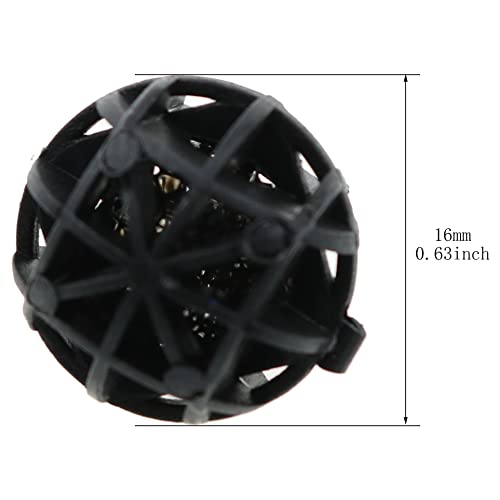 MEETOOT Bio Balls 100pcs Black 16mm Biological Balls Filter Media with Sponge Aquarium Filter Media Tank Bio Balls for Air Pump Clean Fish Tank Pond Sponge Media