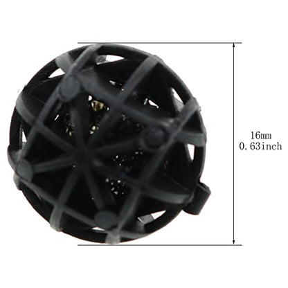 MEETOOT Bio Balls 100pcs Black 16mm Biological Balls Filter Media with Sponge Aquarium Filter Media Tank Bio Balls for Air Pump Clean Fish Tank Pond Sponge Media