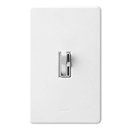 Lutron Ariadni/Toggler LED+ Dimmer Light Switch for Dimmable LED, Halogen and Incandescent Dimmer Switch, 150W, Single-Pole/3-Way, AYCL-153P-WH, White - color: White, size: 1 Pack