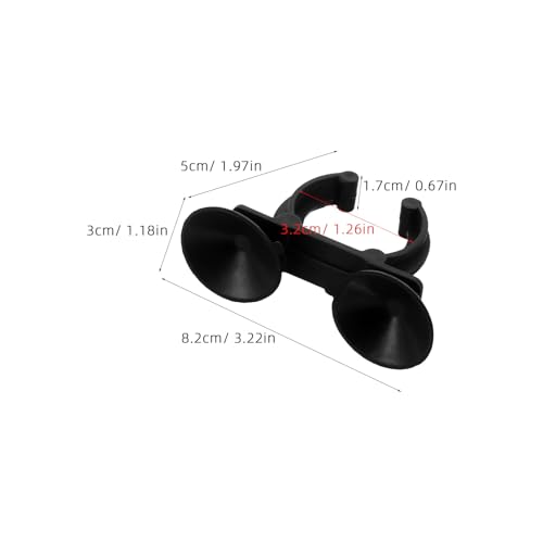 10pcs Aquarium Suction Cups with Clips - Thermometer Holder - Black Heater Clamps for Light Tubes Plant Fish Reptile Tank Decoration