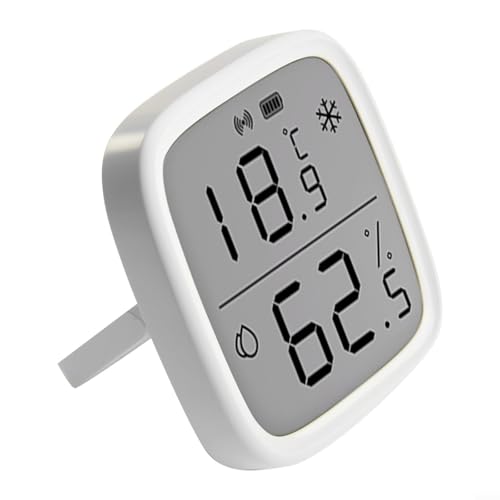 Wireless Lcd Display Temperature Humidity Sensor For Snzb-02D, 2.5 Inch Smart Hygrometer Thermometer With Large Screen, Compatible With 3.0 & Hub