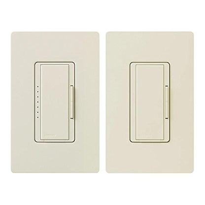 Lutron Maestro Dimmer Switch LED+ Digital Dimmer Kit for Dimmable LED, Halogen, and Incandescent Bulbs, 150-Watt, Multi-Location, MACL-153M-RHW-LA, Light Almond - color: Light Almond, size: 1 Pack, style: 3-Way Kit
