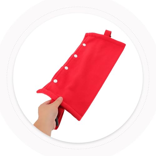 Luxshiny Reptile Travel Sling Bag for Small Animals, Adjustable Portable Pet Carrier with Breathable Mesh, Red Travel Pouch for Lizard, Chameleon, Bearded Dragon, Guinea Pig Outdoor Use