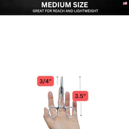 ADROIT (2 Pack) 3.5" Straight Tip Stainless Steel Hemostat | Great for Sewing, Crafting, Jewelry Making and Other Uses! - size: 3.5", style: Straight