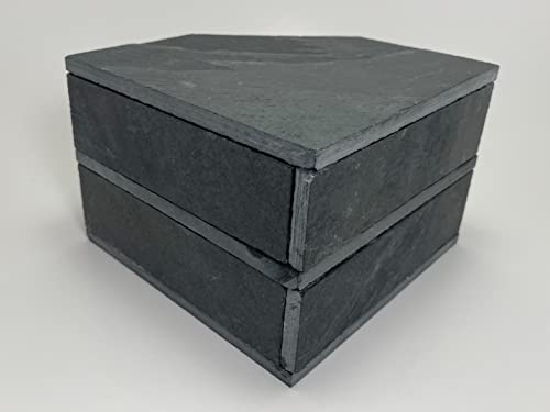 TheFrogHouse Slate Stone Reptile Double Hide 6x6x4.5 Natural Cave Decor