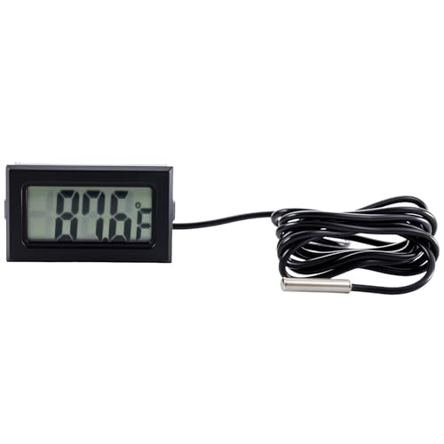 10 Pieces of Digital LCD Thermometers, Temperature Digital LCD Refrigerator Thermometers, Water Temperature, with Probes, in Fahrenheit.