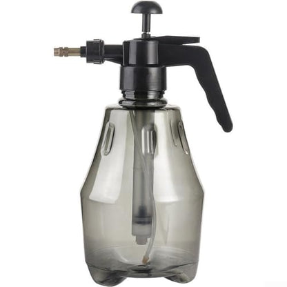 Manual Pressure Sprayer 1.5L with Adjustable Nozzle for Fine Mist and Stream, Transparent PET Watering Bottle for Plants Bonsai Flowers Home Car Cleaning Grey Green(Starry gray)