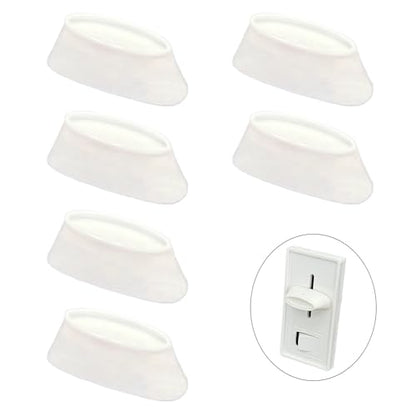 6pcs Dimmer Switch Knobs, Replacement Universal Dimmer Knob for Ceiling Lights & Wall Switches,PETG Material Split Slider, White,Compatible with Lutron Skylark Fan Control
