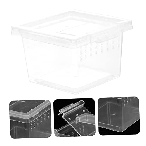 Transparent Reptile Feeding Terrarium Case Durable Breeding Box for Snakes Spiders Lizards and Crabs Spacious Observation Habitat for Pet Display and Care