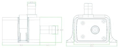CONQUERALL 2PCS Aquarium Circulation Pump DC 12V 63GPH 9.8ft 5W for DIY PC Water Cooling - color: 12v 5w 240l/H 3m Head, size: 2PCS