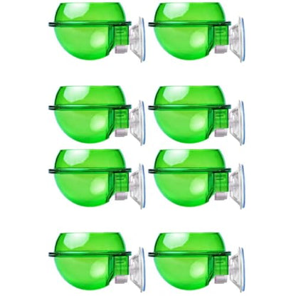ULTECHNOVO 2sets Leopard Gecko Food Dish Pet Water Bowl with Suction Cup for Easy Feeding 4pcs*2 - color: Green 8pcs