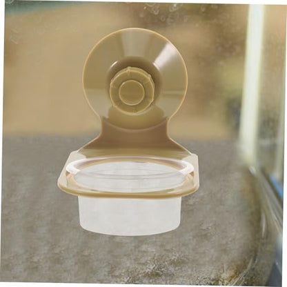 BESPORTBLE Robust Material Reptile Food Water Bowl Capacity Suction Cup Fixed for Tortoises Lizards Geckos Chameleons