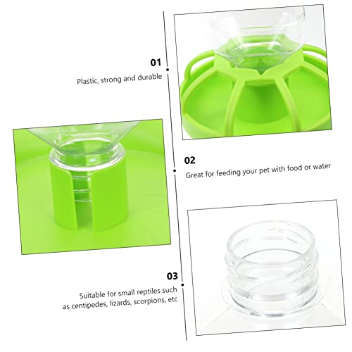 2sets Lizard Water Basins and Feeding Dish for Reptiles for Turtles Snakes and Geckos Convenient Pet Food Holder and Water Container Design