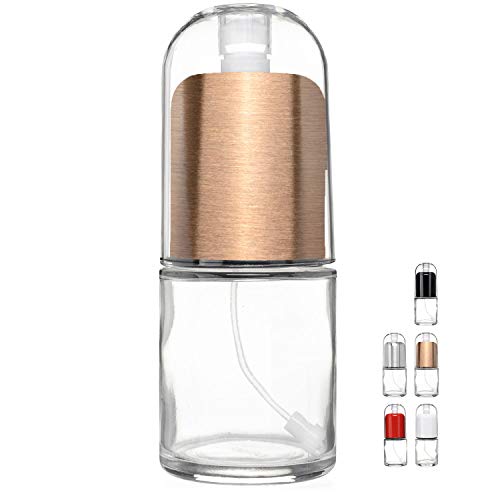 Olive Oil Sprayer and Oil Mister Elegant Glass Bottle with Clog-Free Filter & Leak Proof Top - Bronze - color: Bronze