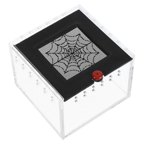 Kisangel Acrylic Reptile Feeding Box Escape Magnet Door Breeding Case for Lizards Geckos and Insects Habitat for Reptiles and Pets