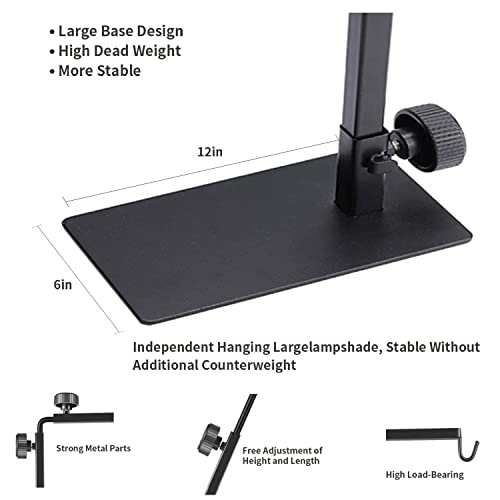 Reptile Metal Lamp Stand, Adjustable 24 to 38 in of The Basking Light Floor Holder Heat Lamp Bracket, Suitable for Snake Turtle Bearded Dragon Chameleon Habitat Terrarium Tank Accessories - size: XL