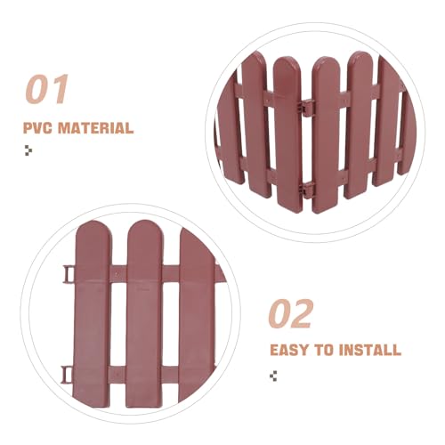 Uonlytech 4pcs Turtle Pen Plastic Pet Barrier Fence 50x20cm Outdoor Tortoise Exercise Playpen Small Animal Enclosure Garden Plant Borders for Reptiles