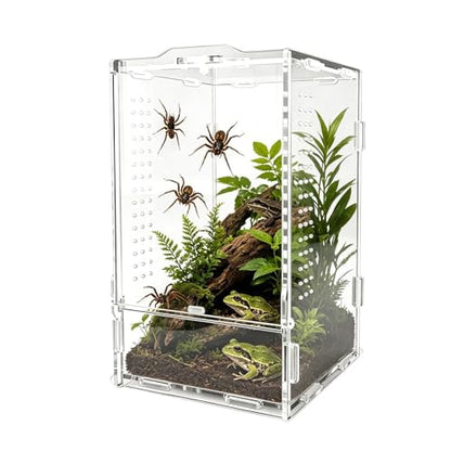 Genérico Jumping Spider Terrarium - Habitat Acrylic Tarantulas,Religious Mantis Enclosure | for Breeders Pet Lovers Educators School Projects Living Room Study Stores Office