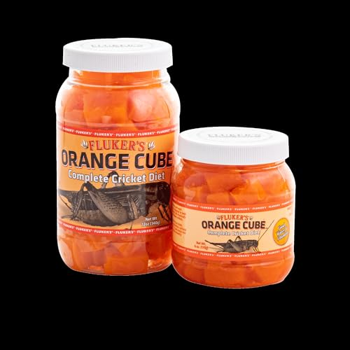 Fluker's Orange Cube Complete Cricket Diet,Gut Load Food for Feeder Insects and Live Crickets,Provides Vitamins,Minerals,and Hydration,12 oz,(Pack of 2) - size: 12 Ounce (Pack of 2)