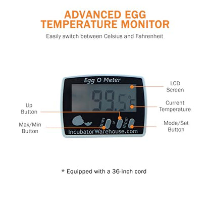 Egg-O-Meter™ - Large Digital Display Egg Thermometer with Min/Max Memory