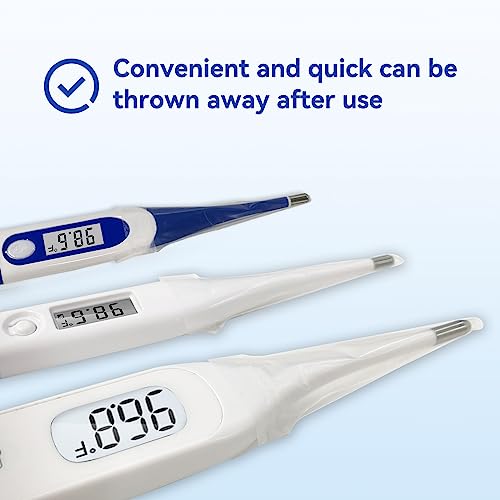 Berrcom Disposable Digital Thermometers Probe Covers Set of 100 Oral Rectal Thermometer Probe Cover Universal Thermometers Sleeves for Adult and Kids - size: DT-100TZ