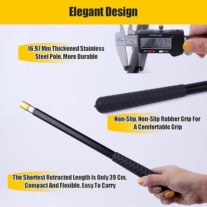 Snake Hook Grabber Tool - 60 Inches Extensible Stainless Steel Reptile Catcher Stick Telescoping Pole