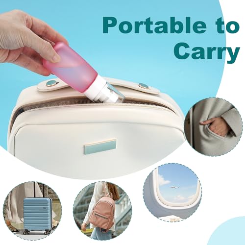 Travel Spray Bottles TSA Approved 3 Pack (2.5oz/75ml) –Leak Proof Fine Mist Refillable Empty Plastic Spray Bottles for Perfume, Essential Oils, Toners, Hair & Face Mist(75 ml) - size: 75 ml