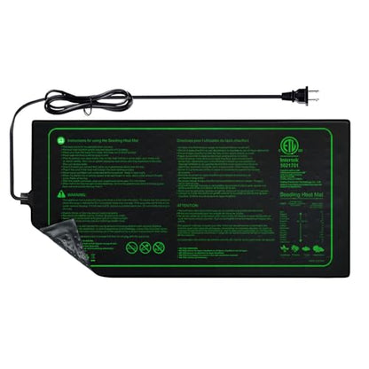 Upgrade 20" x 10" Durable Waterproof Seedling Heat Mat with ETL Certified, Warm Hydroponic Heating Pad for Germination,Indoor Plant Gardening and Cutting, Brewing and Seed Starting Greenhouse - style: 20"x10" Heat Mat -Upgrade Version