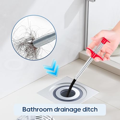 Flexible Grabber Claw (4 Claws), Drain Snake with Tweezers, Bendable Hose Grabber Reacher Tool, Retractable Drain Clog Remover Tool, Pickup Tool for Bath Tub, Toilet, Kitchen Sink & Sewer (63 inches) - color: 63 inches