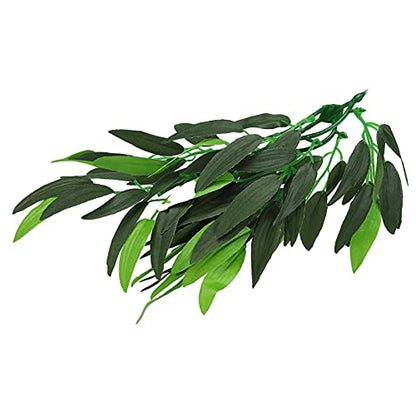Artificial Reptile Plants Lifelike Plastic Plant Hanging Leaves Decoration with Suction Cup for Reptile Terrarium Fish Tank (T-044F) - size: T-044F