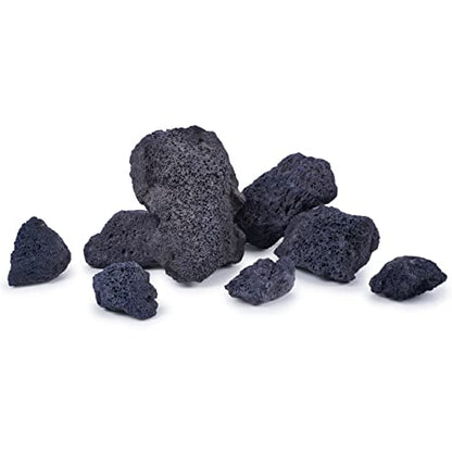 LANDEN Black Lava Stones (16lbs,3~10inch,11pcs) for Aquascaping Terrariums, Paludarium, Vivariums, Reptile and Amphibian Enclosures - size: 04 Black Lava Stones（3-10inch,16lbs）