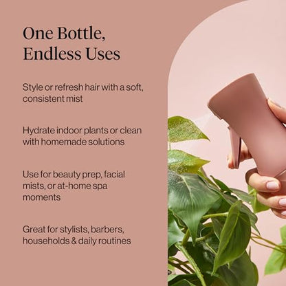 Kitsch Continuous Spray Bottle for Hair – Fine Mist Water Mister & Water Spray Bottle – Recycled Hair Spray Bottle – Spray Bottles for Cleaning, Styling, Plants & More – Terracotta, 150ml - color: Terracotta