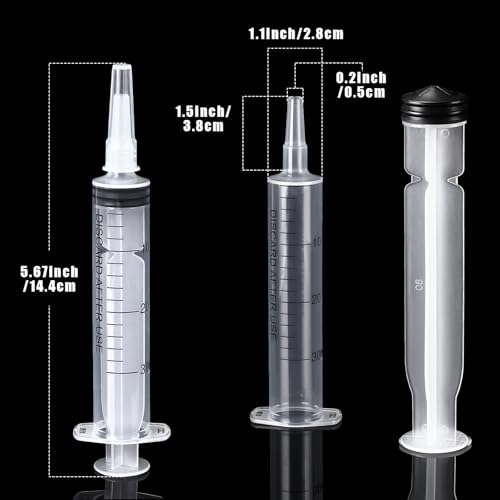 Frienda 4 Packs Large Plastic Syringe Measuring Syringe Tools Dispensing Multiple Uses (30 ml) - size: 30 ml