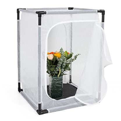 36" Large Monarch Butterfly Habitat Cage, Outdoor Insect Mesh Cage Terrarium 24" x 24" x 36" - style: Poles Slide Through Cover 36" Tall