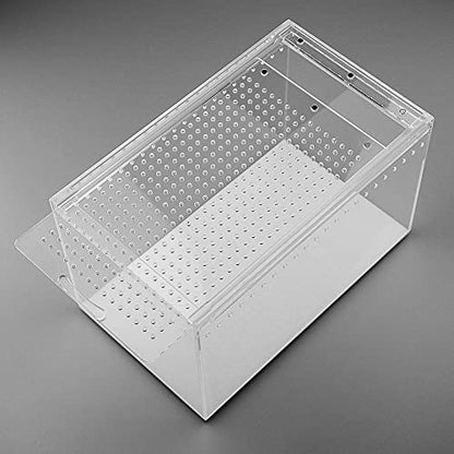 NANEEZOO Magnetic Acrylic Enclosure 10x6x6 Inch Tall Long Case Reptile Habitat Terrarium cage for Terrestrial Arboreal Tarantula Scorpion Sling Isopods Lizards Invertebrates Insect Mantis