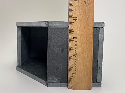 TheFrogHouse Slate Stone Reptile Hide 6x6x3.5 Natural Cave Decor
