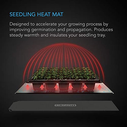 AC Infinity SUNCORE A1, Waterproof Seedling Heat Mat 3" x 20" MET & UL-Certified Heating Pad for Indoor Gardening, Hydroponics, Germination, Cloning - size: 3" x 20"