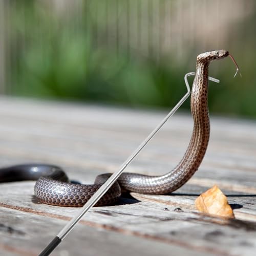 SUPVOX Stainless Steel Retractable Snake Hook Adjustable Reptile Catching Tool Telescopic Handle for Safe Snake Handling in Pet Supplies