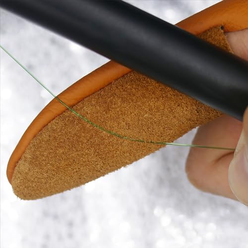 Cowhide Finger Gloves, Anti-Slip Fishing Finger Set, Anti Cutting Fishing Gloves, sea Pole Lure Pull line Finger Set, Heat-Insulating Finger Set