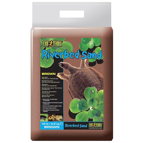 Exo Terra Riverbed Sand, 10-Pounds - Real Riverbed Sand with No Added Dyes or Chemicals - size: 10-Pound