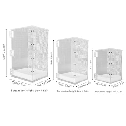 Reptile Terrarium Tank Acrylic Highly Transparent Clear Habitat Tank for Leopard Gecko Snake - Ideal Enclosure for Your Reptile Pets(S)