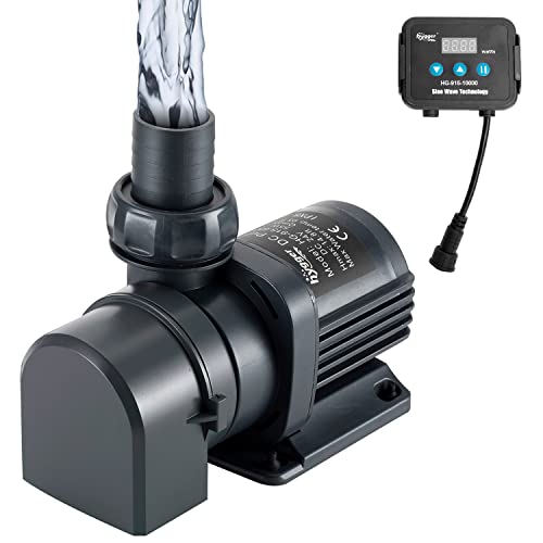 Hygger 2650GPH Quiet Submersible and External 24V Water Pump, with Controller (30%-100% Settings), Powerful Return Pump for Fish Tanks, Aquariums, Ponds, Fountains, Sump, Hydroponics (80W, 19.7ft) - color: 80w, 2650gph, 19.7ft