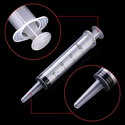 Frienda 20 Packs Large Plastic Syringe Measuring Syringe Tools Dispensing Multiple Uses (20 ml) - size: 20 ml