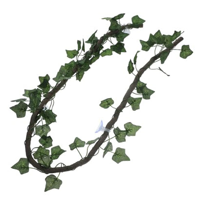 BESPORTBLE 1m Jungle Vines for Reptiles Flexible Artificial Habitat Decor with Suction Cups Includes Pu Vines and Leaves for Lizards Frogs Snakes and More Reptiles