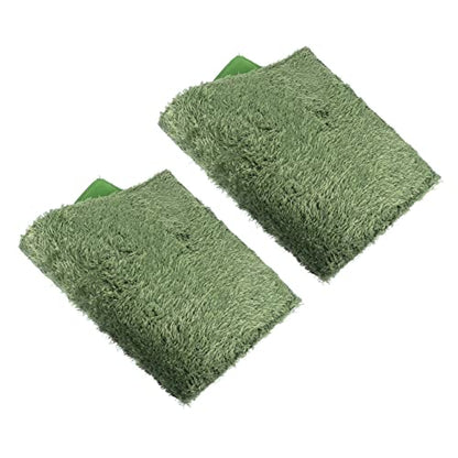 2pcs Reptile Carpet Mat Imitation Moss Bedding for Turtles Snakes and Lizards Breathable and Easy to Clean Terrarium Liner for Comfortable Habitat