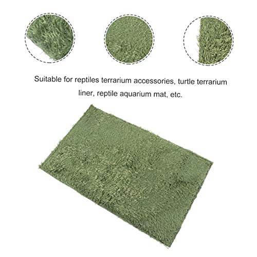 Levemolo 2pcs Reptile Carpet Substrate Liner for Terrarium Durable Moss Mat for Tortoise and Lizard Habitat Washable and Reusable Easy to Fit Any Tank