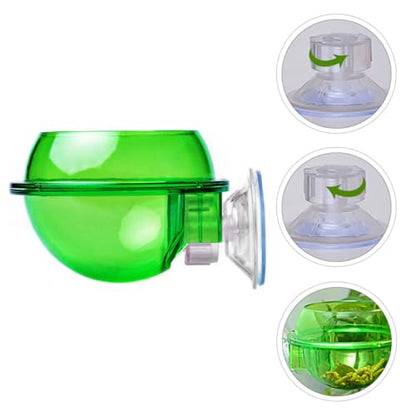 VILLCASE 4pcs Reptile Feeder Bowls with Suction Cup for Wall Mounting, Anti-Escape Pet Water and Food Dish, Suitable for Bearded Dragon, Lizard, Chameleon Terrariums