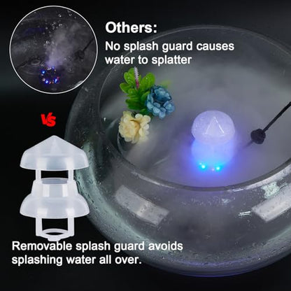 FITNATE Mist Maker, 12 LED Mister Fogger Water Fountain Pond Fog Machine Atomizer Air Humidifier, ultrasonic Mist fogger with Splash Guard, Perfect for Halloween and Other Holidays