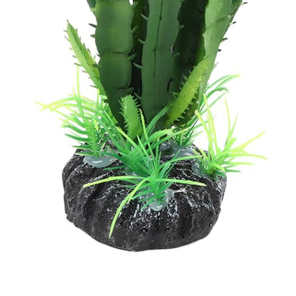 Reptile Plants Succulent, Reptiles Habitats Decoration Home Decor for Fish Aquarium Landscape, Simulation Plastic Cactus Plant Terrarium, Reptiles Habitats Decoration